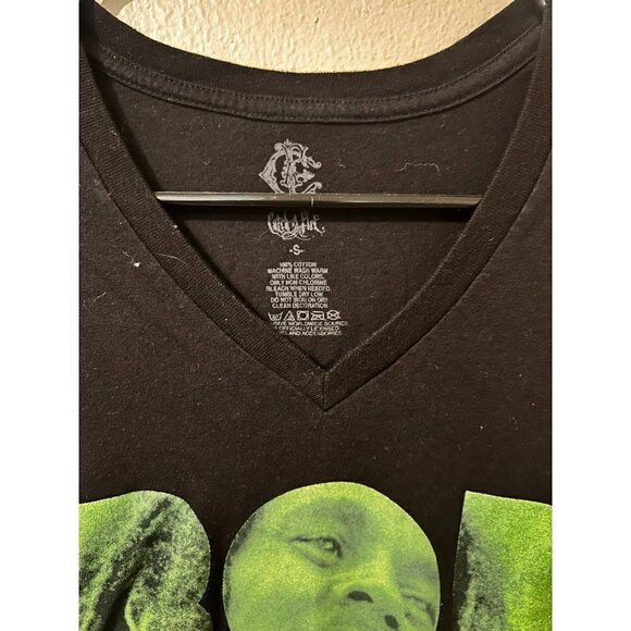 Women's Bob Marley V Neck Black T Shirt Size S - Picture 2 of 2